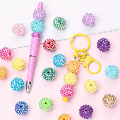 AB Color Round Resin Bayberry Beads
