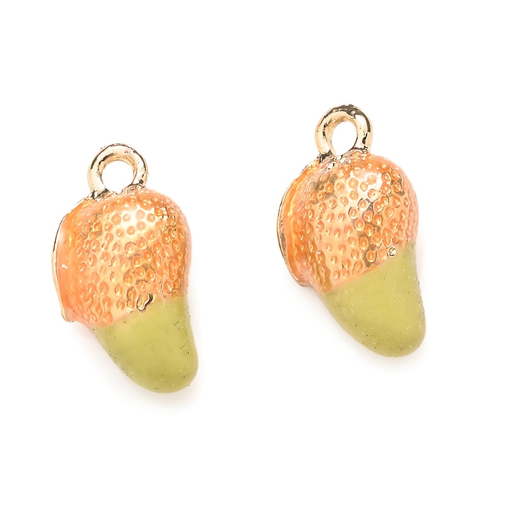 2PCS Fruit Series Alloy Pendant Set