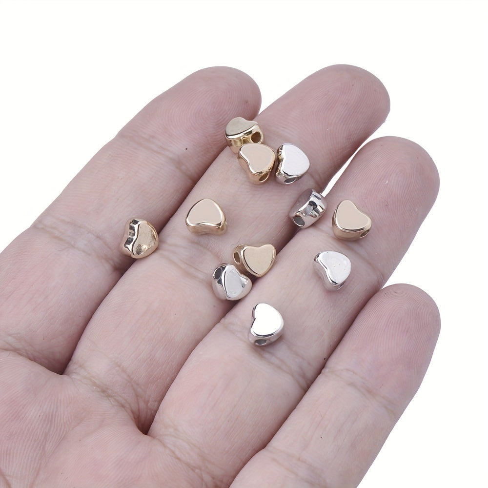 Gold & Silver Love CCB Beads