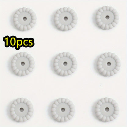 10pcs/set 12/15mm Round Silicone Beads