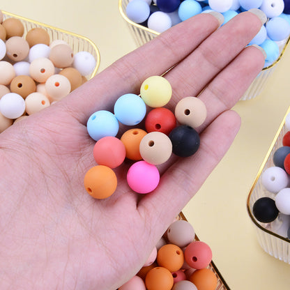 12 mm Rainbow Silicone Beads