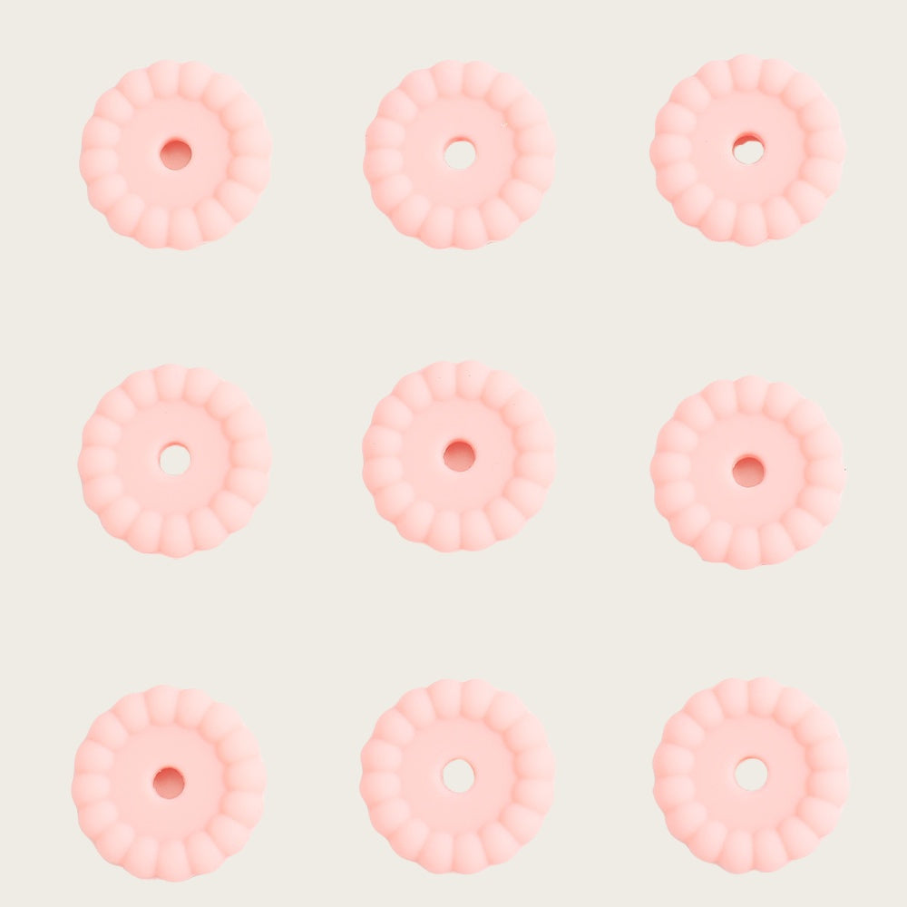 10pcs 12/15mm Silicone Disc Beads
