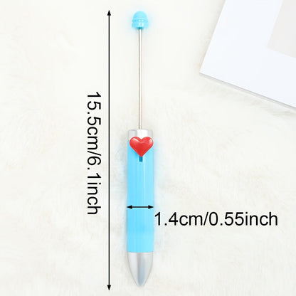 155x14 mm Creative Plastic Beaded Ballpoint Pen