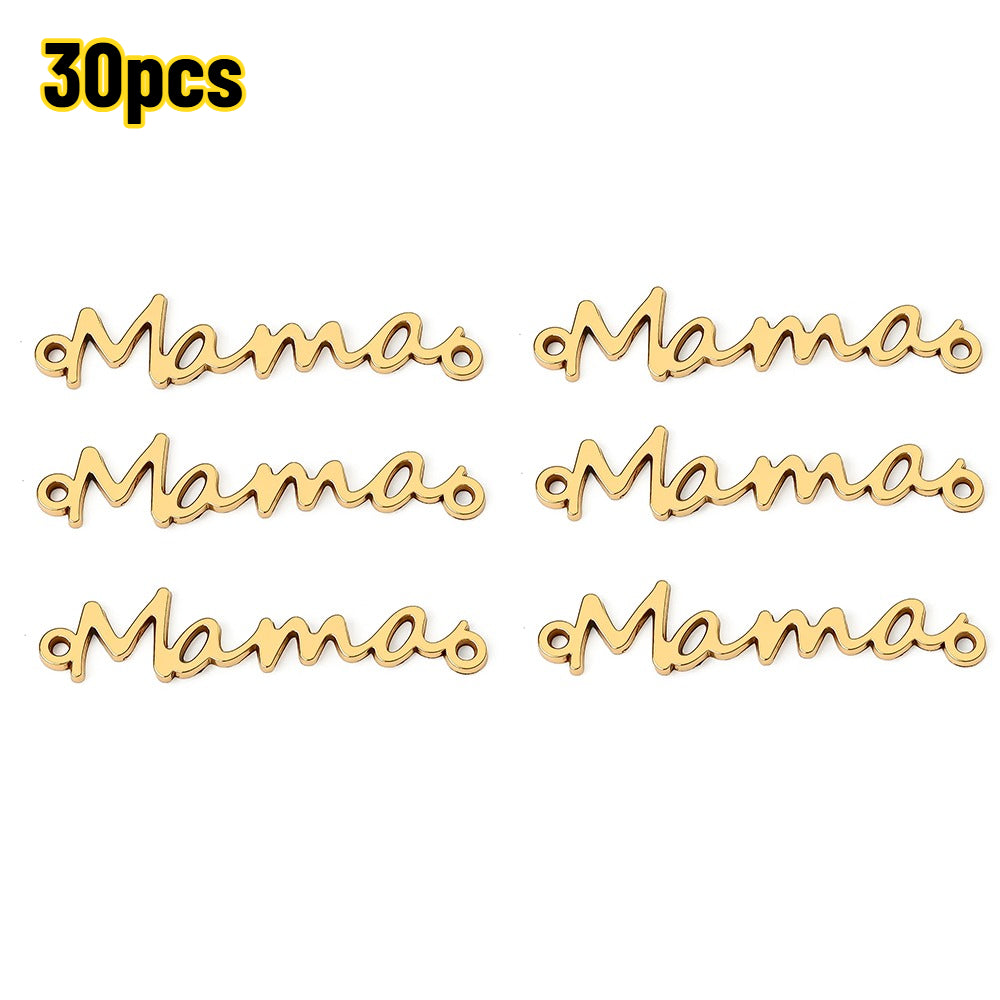 Mama Double Hole Alloy Pendants
