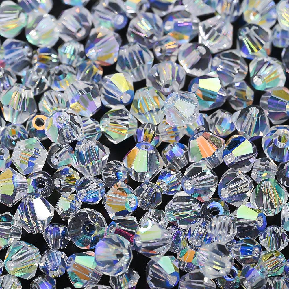 3/4 mm AB Glass Rhombus Beads