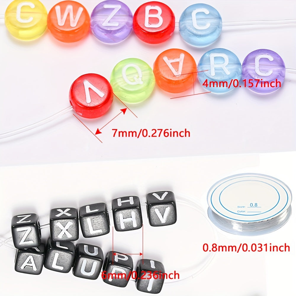 Mixed Acrylic Letter Beads Set