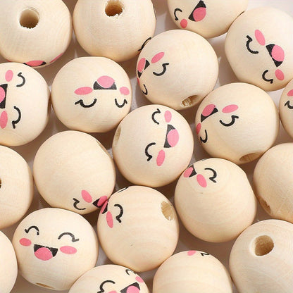 Expression Wooden Spacer Beads