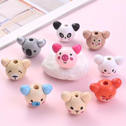 10pcs 20x27mm Animal Shaped Wood Beads