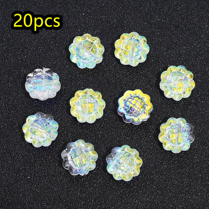 AB Iridescent Sunflower Glass Beads