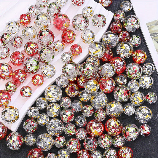 Plated Colored Acrylic Beads