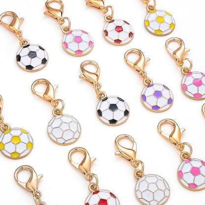 24PCS Random Mix Soccer Mini Keychain Set