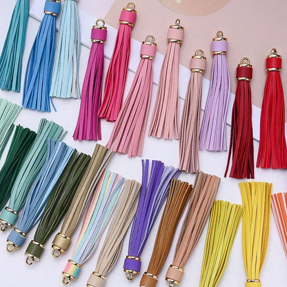 Leather Tassel Metal Keychains