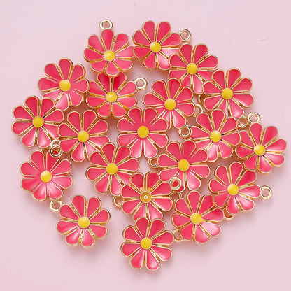 Colorful Daisy Flower Pendant Charms