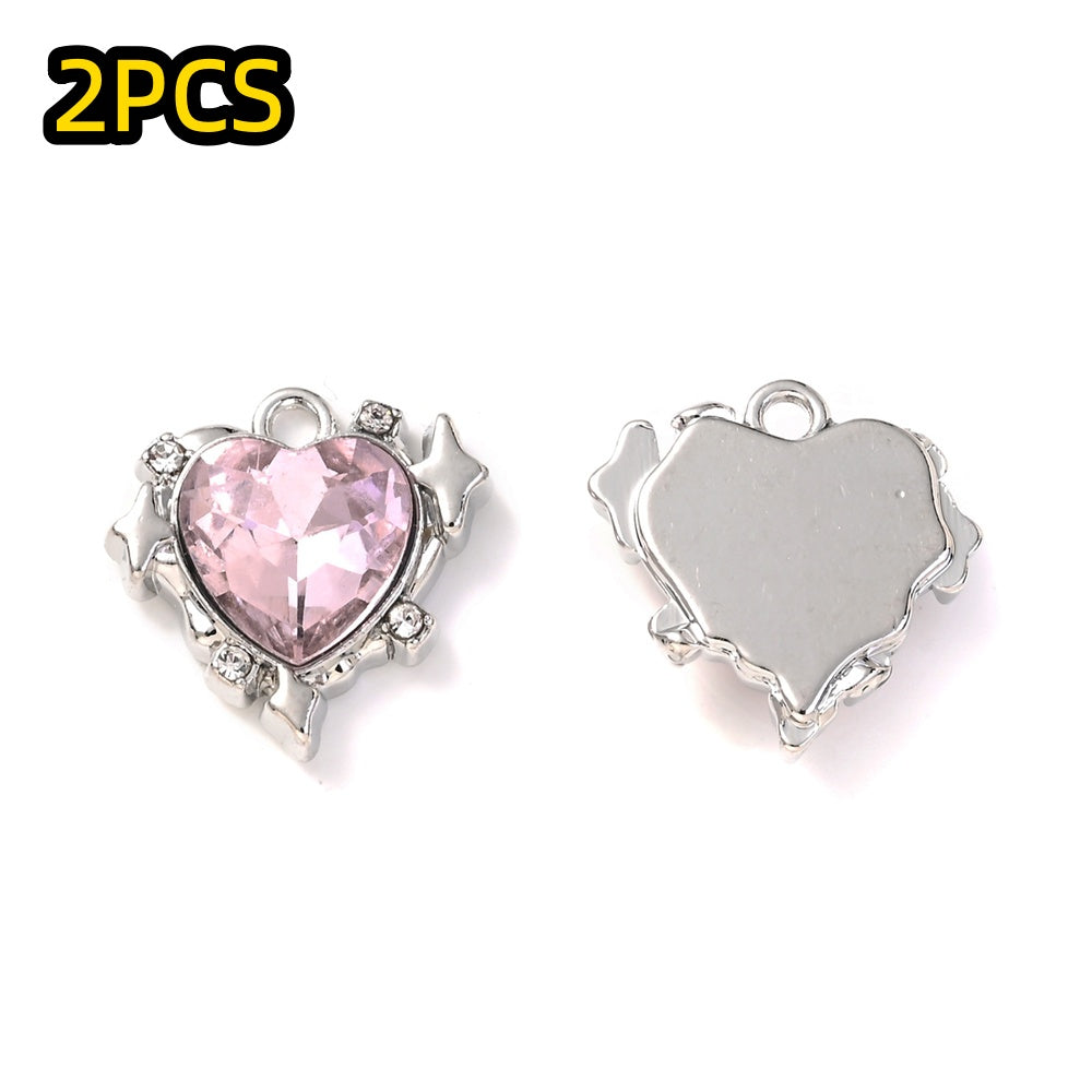 Heart Rhinestone Pendant Set