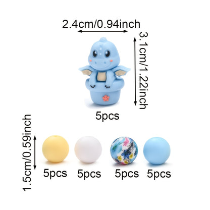 25pcs Silicone Beads Set