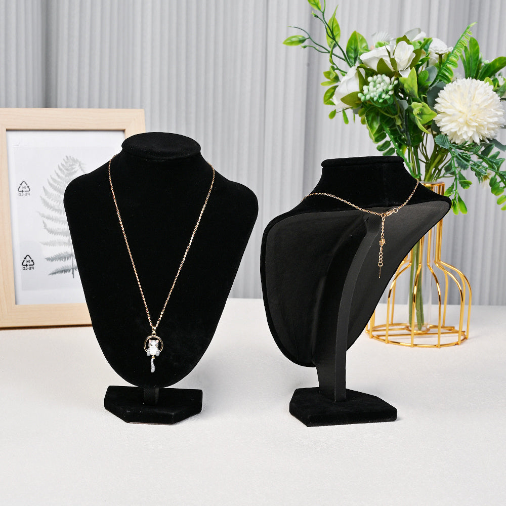Black Velvet Necklace Display Stand