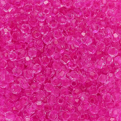 Transparent 4 mm Diamond-Shaped Glass Beads