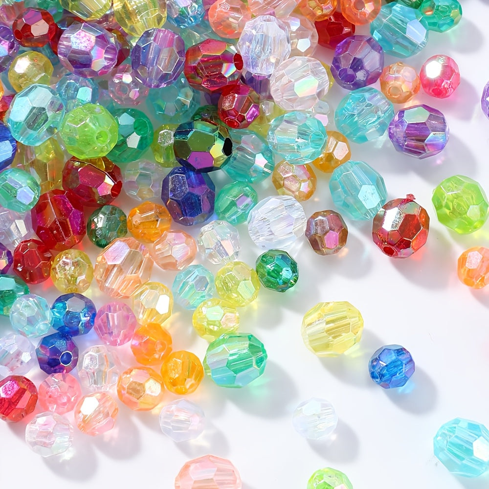 100pcs 6mm Rhombus AB Color Acrylic Beads