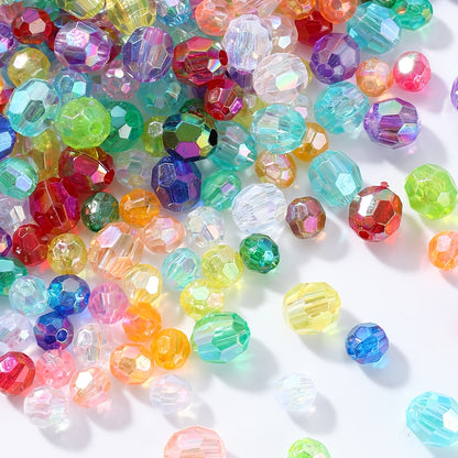 100pcs 6mm Rhombus AB Color Acrylic Beads