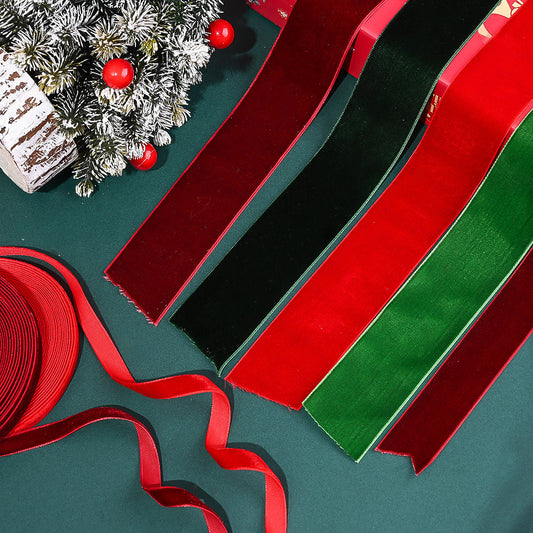 10 mm / 25 mm / 38 mm Solid Color Velvet Ribbon