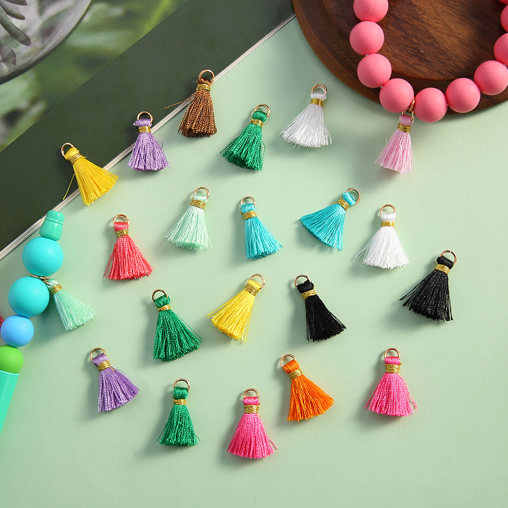 30pcs 20mm Colorful Tassel Charms