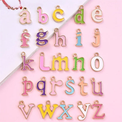 A-Z Alphabet Enamel Alloy Charms