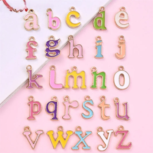 A-Z Alphabet Enamel Alloy Charms