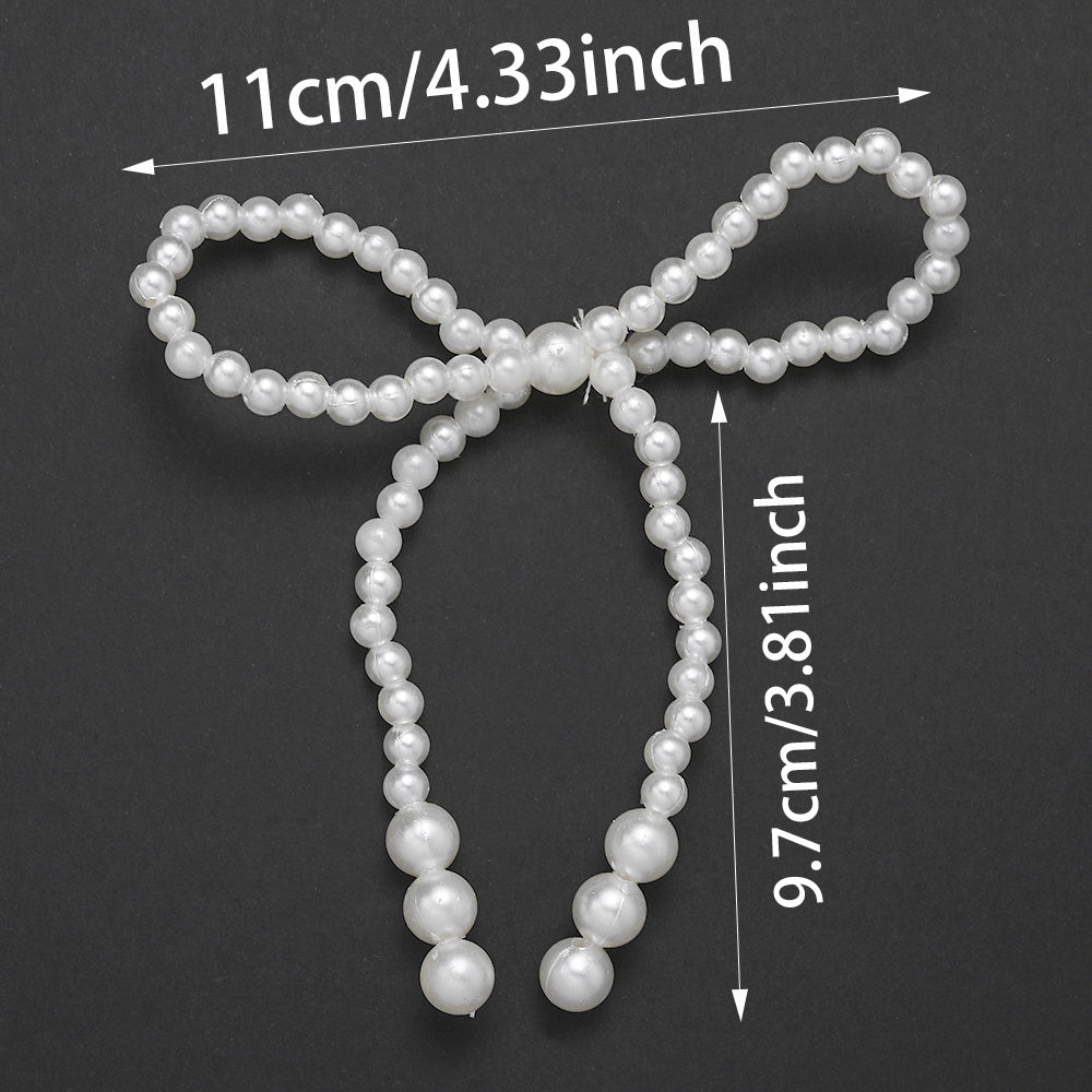 Faux Pearl Bowknot Embellishments