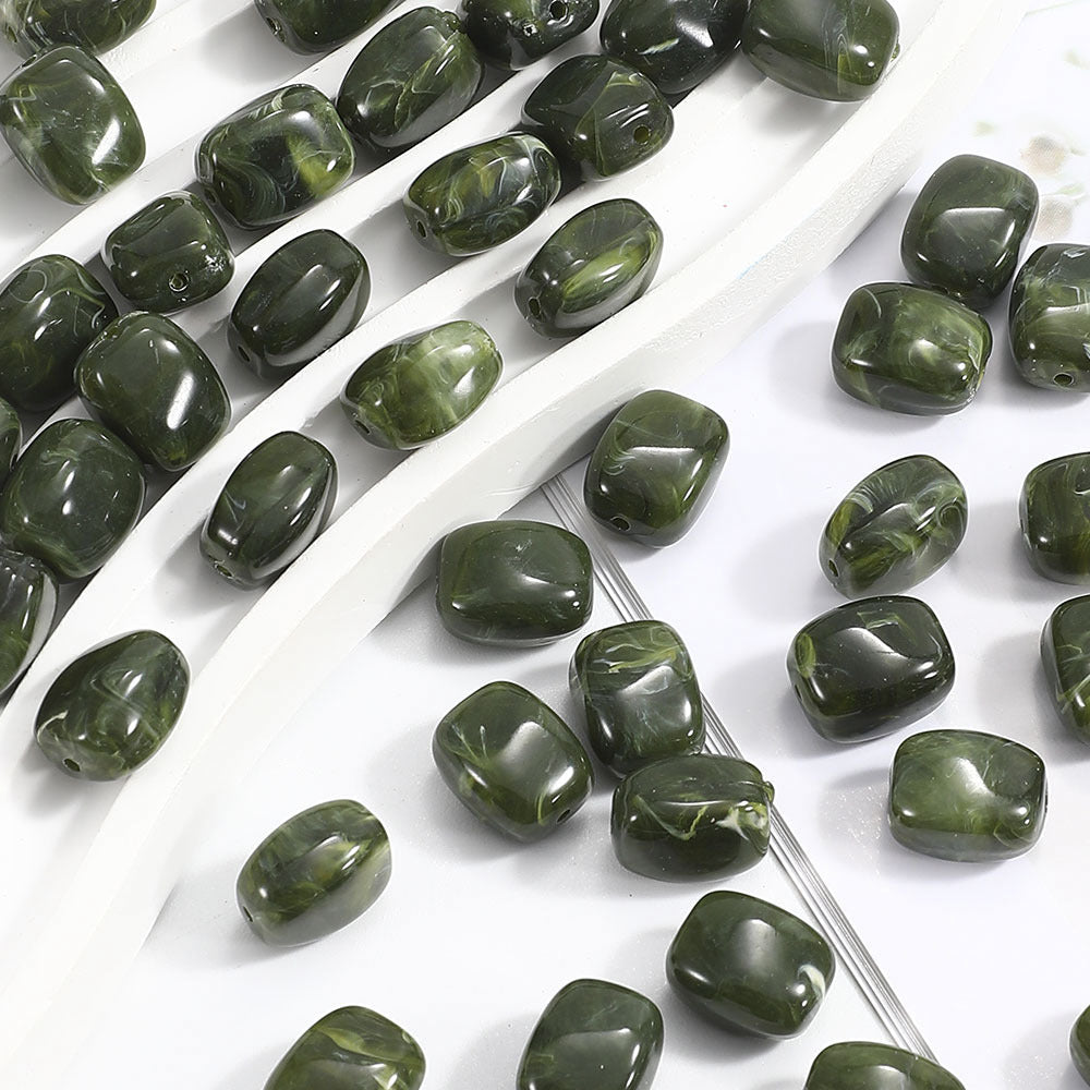 Multicolor Acrylic Straight-Hole Spacer Beads