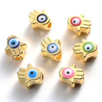 10PCS Mini Multicolor Evil Eye Spacer Bead Set