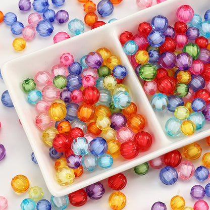 8/10mm Transparent Pumpkin Acrylic Beads