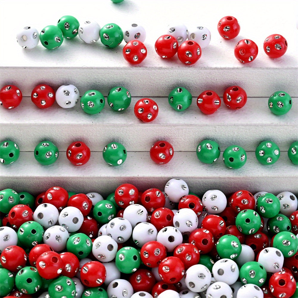 Christmas Sparkling Round Beads