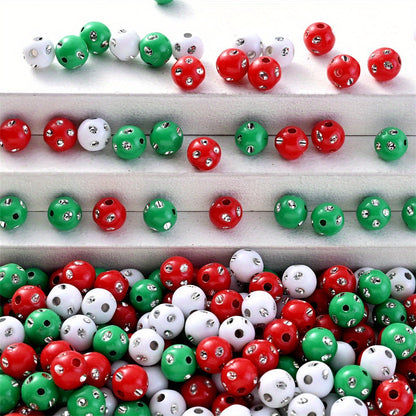 Christmas Sparkling Round Beads