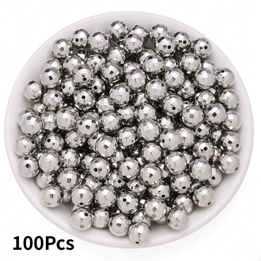 40/60/100/200pcs 6/8/10/12mm Vintage Disco Ball Beads