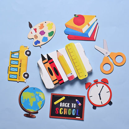 Back-to-School Wooden Hanging Ornaments