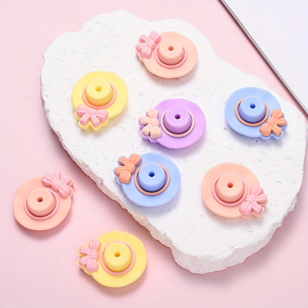 3D Bow Hat Silicone Beads