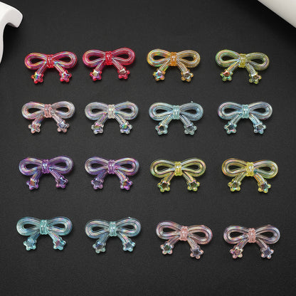 Transparent Star Bow Acrylic Beads