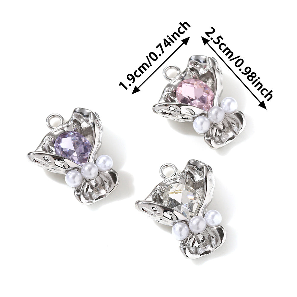 Bouquet Rhinestone Alloy Pendants