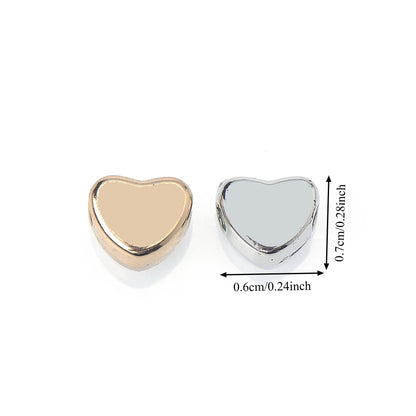 50pcs Heart-Shaped Acrylic Love Spacer Beads