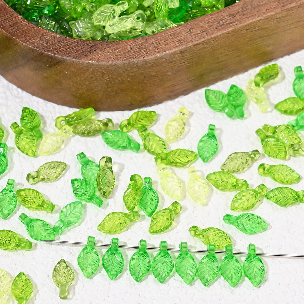 Transparent Acrylic Leaf Charms