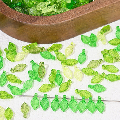 Transparent Acrylic Leaf Charms