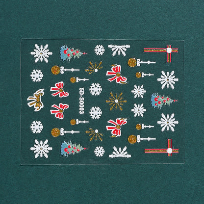 Christmas 5D Embossed Nail Art Stickers