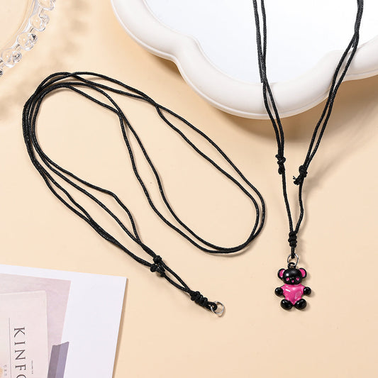 Black Adjustable Waxed Cord Necklace Strings