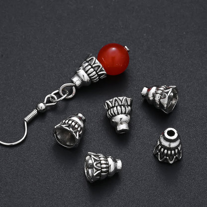 Tibetan Silver Alloy Flower Bead Caps