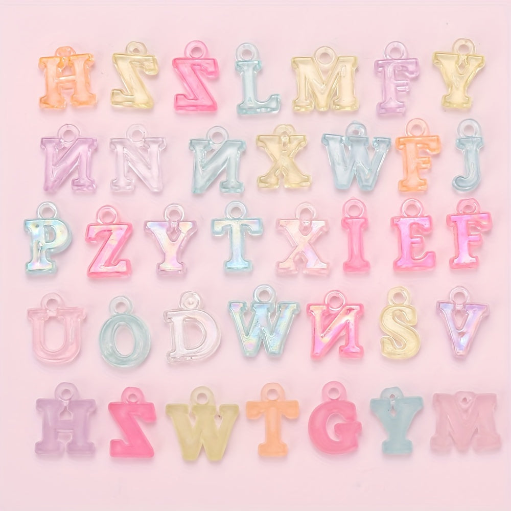 5-14 mm Mixed Letter Acrylic Charms