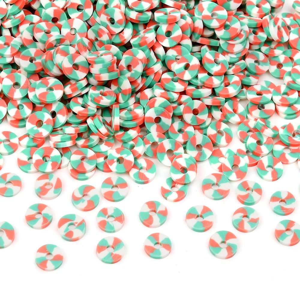 Mixed Color Round Clay Beads
