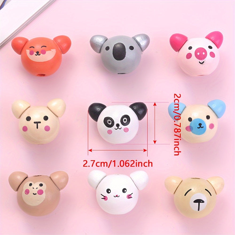 10pcs 20x27mm Animal Shaped Wood Beads