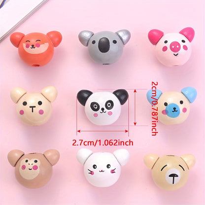 10pcs 20x27mm Animal Shaped Wood Beads