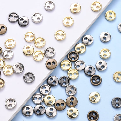 50-Piece 3/4/5 mm Mini Metal Sewing Buttons