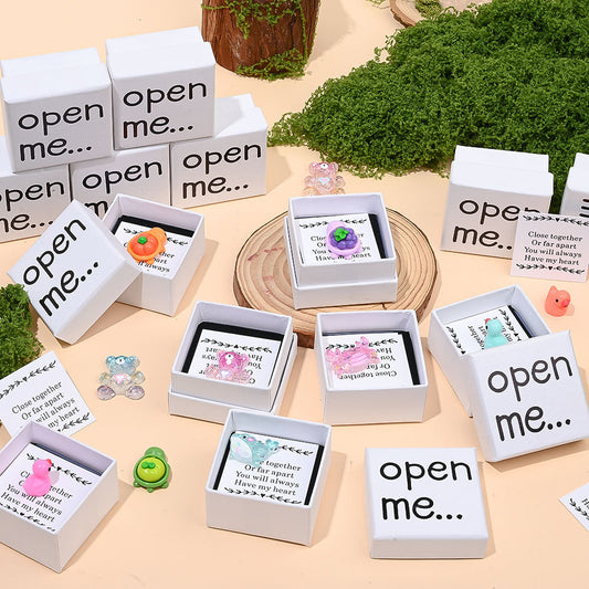 I Love You “Open Me” Surprise Resin Animal Gift Box